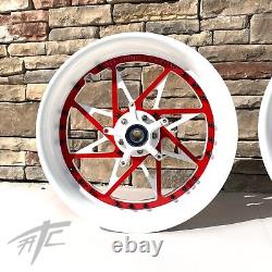 Cbr 240 Fat Tire White & Red Switchback Wheels 2008-2011 Cbr1000rr