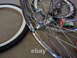 Chrome 20 Bicycle Rims Front & Rear, W. Wall Brick Tires & Tubes, 36 Spoke Hd