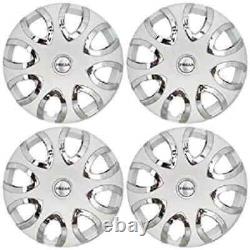 Chrome Deluxe White (Size 12, Inch) Wheel Cover/Wheel Cap Universal (Set of 4Pc)