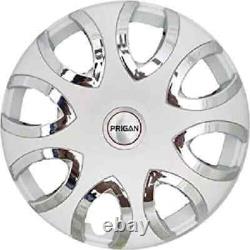 Chrome Deluxe White (Size 12, Inch) Wheel Cover/Wheel Cap Universal (Set of 4Pc)