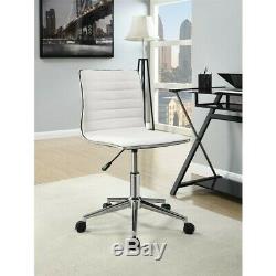 Coaster Sleek Adjustable Office Chair in Cream and Chrome