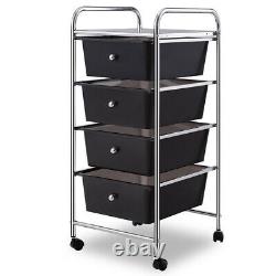 Costway 4 Drawers Metal Rolling Storage Cart Scrapbook Supply And Paper Home