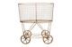 Creative Co-op Vintage Metal Laundry Basket with Wheels, Copper