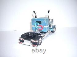 DCP FIRST GEAR 1/64 PACIFIC BLUE PETE 389 WithTSLEEPER&DUAL 28.5' FLATBEDS&HAYLOAD