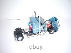 DCP FIRST GEAR 1/64 PACIFIC BLUE PETE 389 WithTSLEEPER&DUAL 28.5' FLATBEDS&HAYLOAD