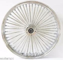 DNA Chrome Mammoth 21 52 Fat Spoke Wheel White Wall Tire Package Harley FL S