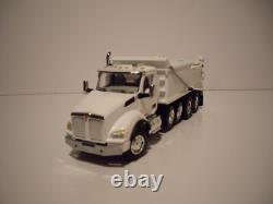 Dcp First Gear 1/64 White Kenworth T880 Quad-axle Rogue Dump Truck