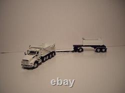 Dcp First Gear 1/64 White Kw T880 Quad-axle Rogue Dump And Rogue Transfer Dump