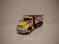 Dcp First Gear 1/64 Yellow And White Kenworth T880 Tri-axle Rogue Dump Truck