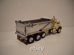 Dcp First Gear 1/64 Yellow And White Kenworth T880 Tri-axle Rogue Dump Truck