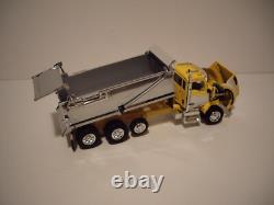 Dcp First Gear 1/64 Yellow And White Kenworth T880 Tri-axle Rogue Dump Truck
