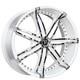 Diablo Wheels DNA 22x9.5 Custom White with Chrome Accent Inserts (4pcs) B2