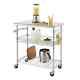 EcoStorage Chrome Color 34 in. Stainless Steel Kitchen Cart