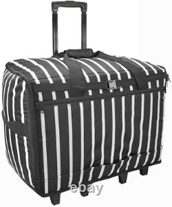 Extra Large Sewing Machine Trolley Bag on Wheels in a Durable Black Fabric with