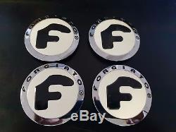 FORGIATO rims/wheels center caps chrome white logo black F rare combo 238k70