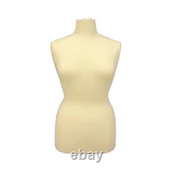 Female Dress Form Pinnable Mannequin Torso Size 18-20 with Chrome Wheeled Base