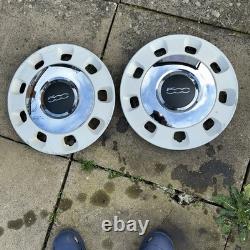 Fiat 500 Colour Therapy White And Chrome 2 wheel trims