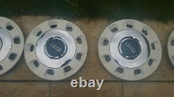 Fiat 500 Genuine Set Colour Therapy White & Chrome 14 Wheel Trim Hubcaps