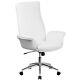 Flash Furniture High Back White Leather Executive Swivel ChairWith Flared Arms