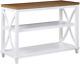 Florence Console Table, Driftwood/White