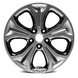 For Hyundai Elantra 13-15 Alloy Factory Wheel 17x7 5 Split-Spoke Silver w Chrome