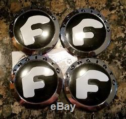 Forgiato Wheels black white chrome Custom Wheel Center Cap # 238K70 Set Of 4 new