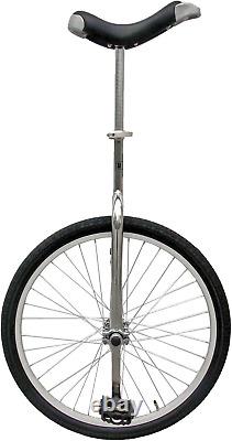Fun 24 Inch Wheel Chrome Unicycle with Alloy Rim