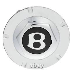 GENUINE BENTLEY Silver Hub Cap With Bentley B Logo Black And White PD57157PA