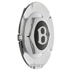 GENUINE BENTLEY Silver Hub Cap With Bentley B Logo Black And White PD57157PA