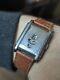 Gents Art Deco Jump Hour AS340 Marconi Rare 3 Wheel Stepped Tank Watch Serviced