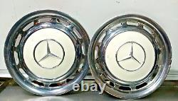 Genuine Mercedes Benz W123 W115 R107 OEM 4PCs 14 Metal Wheel Hubcap Cap Covers