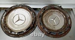 Genuine Mercedes Benz W123 W115 R107 OEM 4PCs 14 Metal Wheel Hubcap Cap Covers
