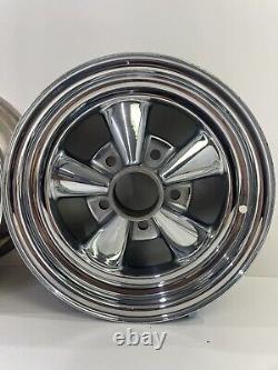 Genuine NOS 8-67 Cragar SS Chrome 14x6 Rims Wheels Set of 4 GM 5x5 25110 14x6JK