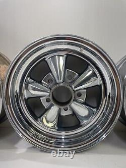 Genuine NOS 8-67 Cragar SS Chrome 14x6 Rims Wheels Set of 4 GM 5x5 25110 14x6JK