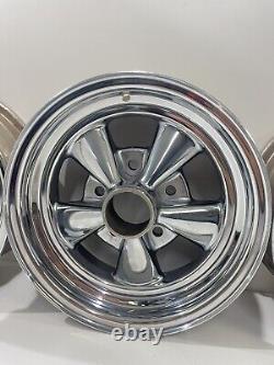 Genuine NOS 8-67 Cragar SS Chrome 14x6 Rims Wheels Set of 4 GM 5x5 25110 14x6JK