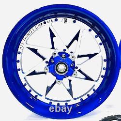 Gsxr 240 Blue-white Centers Switchback Wheels 01-08 Suzuki Gsxr 1000