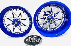 Gsxr 240 Blue-white Centers Switchback Wheels 01-08 Suzuki Gsxr 1000