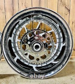 Gsxr 300 Chrome-white Switchback Wheels 06-07 Suzuki Gsxr 600 750