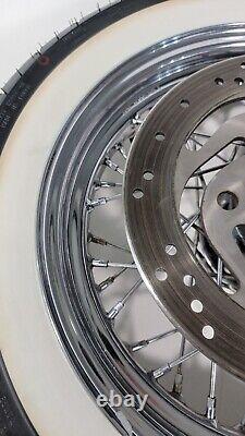 Harley Davidson Front Laced Wheel With New White Walls. #41559-08