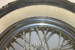 Harley Davidson Softail Chrome Front Wheel 16x3.0 With Tire White Wall Dunlop