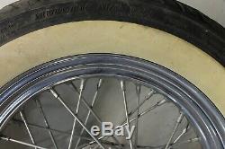 Harley Davidson Softail Chrome Front Wheel 16x3.0 With Tire White Wall Dunlop