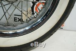 Harley OEM Chrome Profile Laced Rear White Wall Wheel 16x3 Softail Heritage 5021