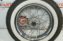 Harley OEM Chrome Profile Laced Rear White Wall Wheel 16x3 Softail Heritage 5021