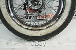 Harley OEM Spoke Profile Laced White Wall Front Wheel 16x3 Softail Heritage 5021
