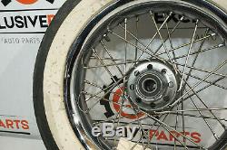 Harley OEM Spoke Profile Laced White Wall Front Wheel 16x3 Softail Heritage 5021