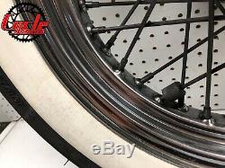Harley OEM Touring Road King White Wall 16x3 Softail Chrome Spoke Rear Wheel Rim