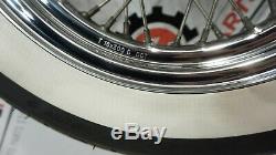 Harley OEM Touring Road King White Wall 16x3 Softail Chrome Spoke Wheel Rim Rear