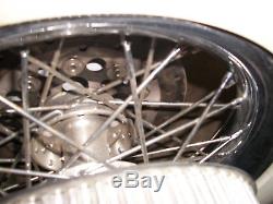 Harley Touring Smooth 16 inch Rim Spoke Wheel Set Dunlop White Wall Tires Rims
