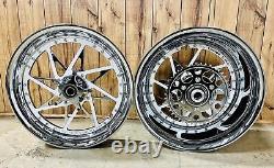 Hayabusa 300 Chrome-white Switchback Wheels 99-07 Suzuki Hayabusa