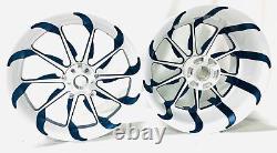 Hayabusa Stock Size White & Custom Blue Tornado Wheels 2022 Suzuki Hayabusa